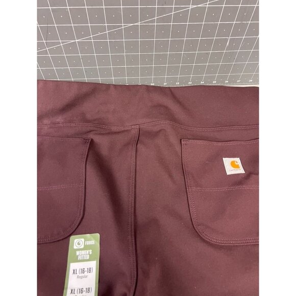Carhartt Women's Force Fitted Midweight Utility Leggings Blackberry Sz. XL 16-18 - Picture 8 of 9